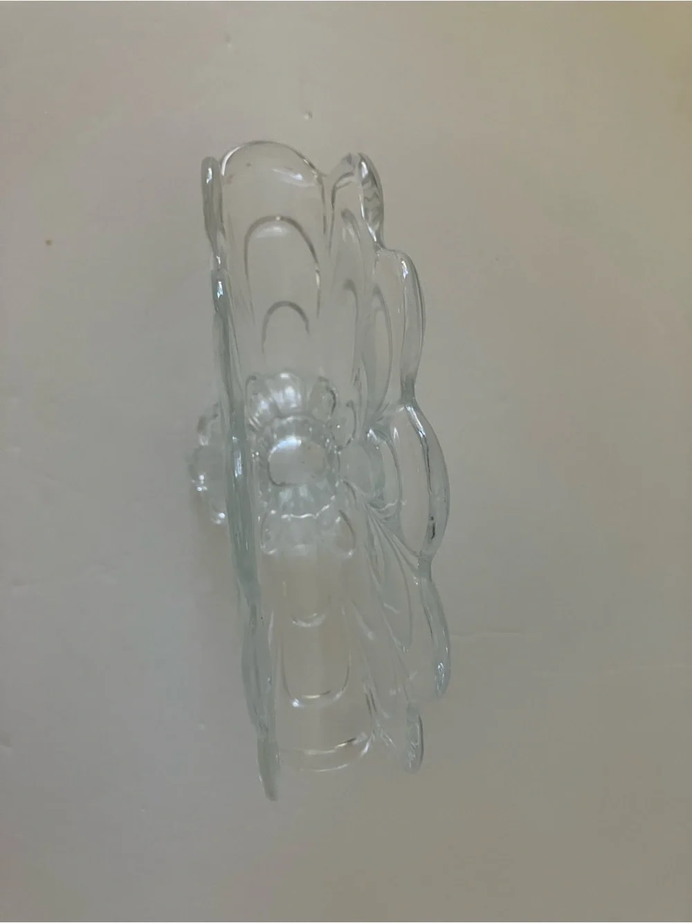 Clear Glass Pedestal Fruit Bowl - Decorative Centerpiece